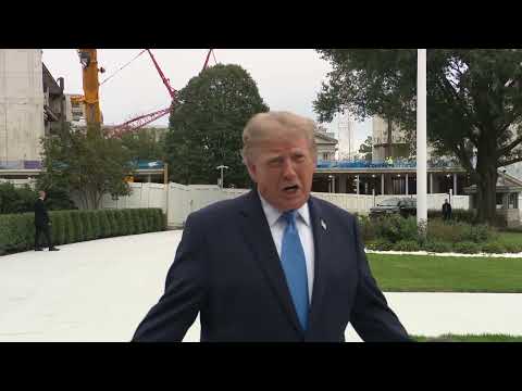 President Trump speaking outside the White House